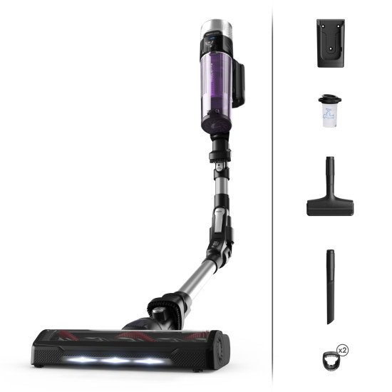 Rowenta RH2037 Aspirateur-balai 2 en 1 Batterie Sec Sans sac 0,4 L 250 W Noir, Violet Rowenta RH2037 Aspirateur-balai 2 en 1 Batterie Sec Sans sac 0,4 L 250 W Noir, Violet