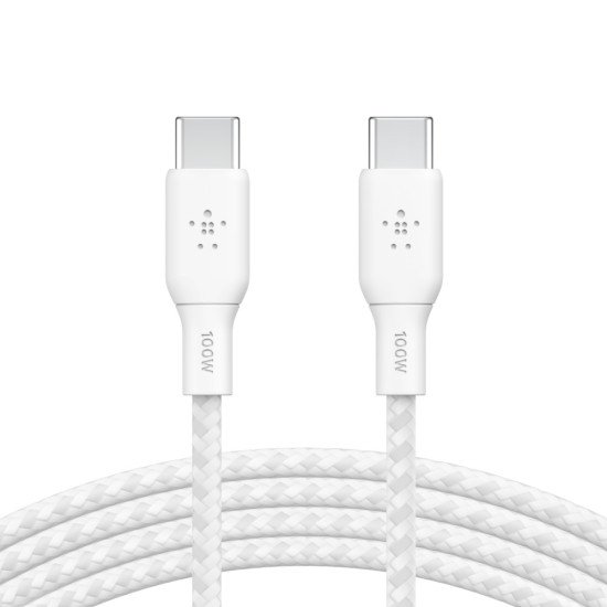 Belkin CAB014bt3MWH câble USB 3 m USB 2.0 USB C Blanc