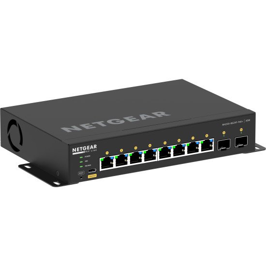 NETGEAR GSM4210PX-100EUS commutateur réseau Géré L2/L3 Gigabit Ethernet (10/100/1000) Connexion Ethernet, supportant l'alimentation via ce port (PoE) Noir