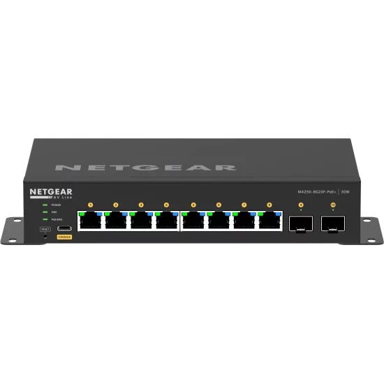 NETGEAR GSM4210PX-100EUS commutateur réseau Géré L2/L3 Gigabit Ethernet (10/100/1000) Connexion Ethernet, supportant l'alimentation via ce port (PoE) Noir NETGEAR GSM4210PX-100EUS commutateur réseau Géré L2/L3 Gigabit Ethernet (10/100/1000) Connexion Ethernet, supportant l'alimentation via ce port (PoE) Noir