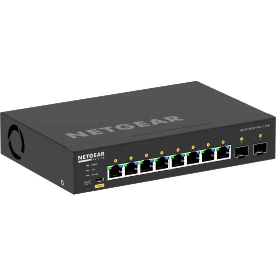 NETGEAR GSM4210PX-100EUS commutateur réseau Géré L2/L3 Gigabit Ethernet (10/100/1000) Connexion Ethernet, supportant l'alimentation via ce port (PoE) Noir NETGEAR GSM4210PX-100EUS commutateur réseau Géré L2/L3 Gigabit Ethernet (10/100/1000) Connexion Ethernet, supportant l'alimentation via ce port (PoE) Noir