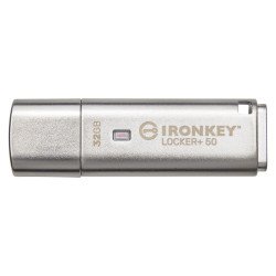 Kingston Technology IronKey Locker+ 50 lecteur USB flash 32 Go USB Type-A 3.2 Gen 1 (3.1 Gen 1) Argent Kingston Technology IronKey Locker+ 50 lecteur USB flash 32 Go USB Type-A 3.2 Gen 1 (3.1 Gen 1) Argent