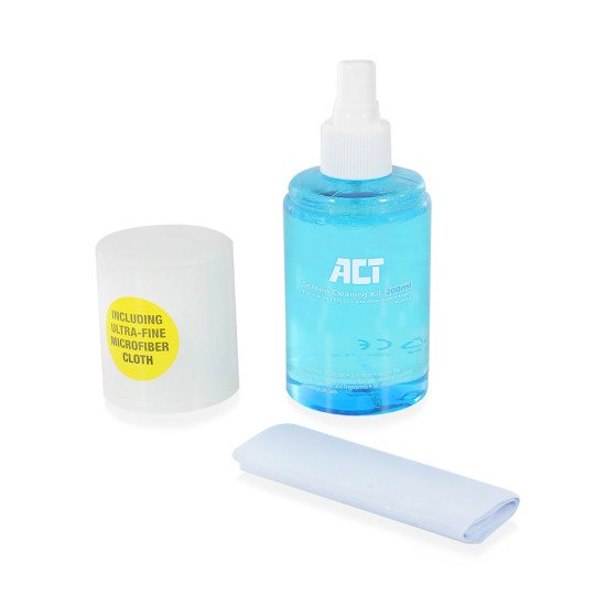 ACT AC9516 kit de nettoyage pour ordinateur LCD/LED/Plasma, LCD/TFT/Plasma, Écrans/Plastiques Pulvérisateur de nettoyage d'équipement électronique 200 ml