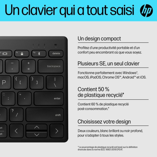 HP Clavier Bluetooth multi-périphériques compact 350