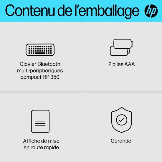 HP Clavier Bluetooth multi-périphériques compact 350