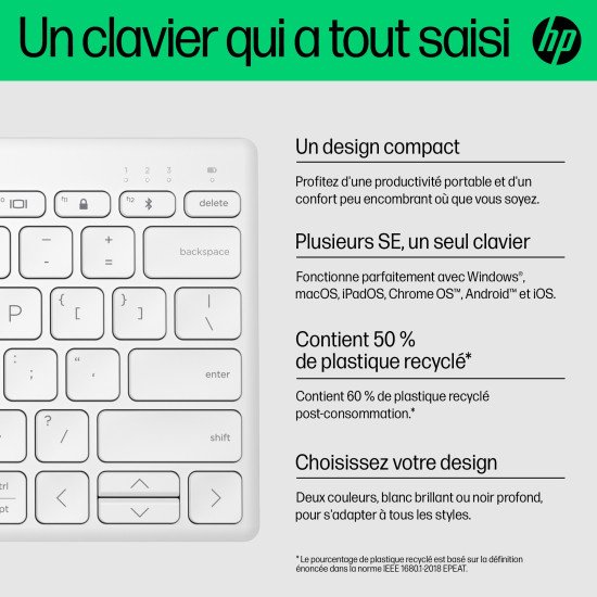 HP Clavier Bluetooth multi-périphériques compact 350