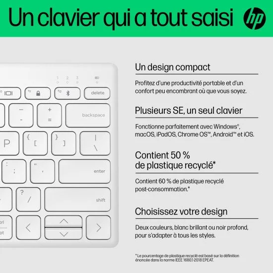 HP Clavier Bluetooth multi-périphériques compact 350 HP Clavier Bluetooth multi-périphériques compact 350