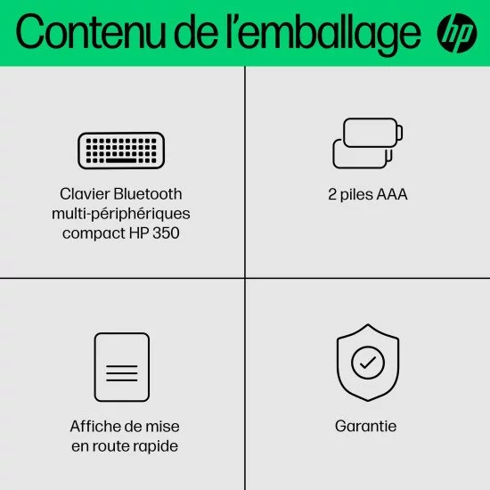 HP Clavier Bluetooth multi-périphériques compact 350 HP Clavier Bluetooth multi-périphériques compact 350