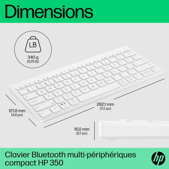 HP Clavier Bluetooth multi-périphériques compact 350