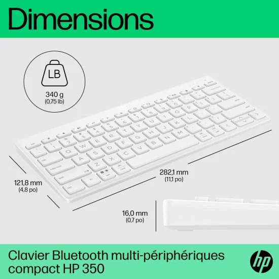 HP Clavier Bluetooth multi-périphériques compact 350 HP Clavier Bluetooth multi-périphériques compact 350