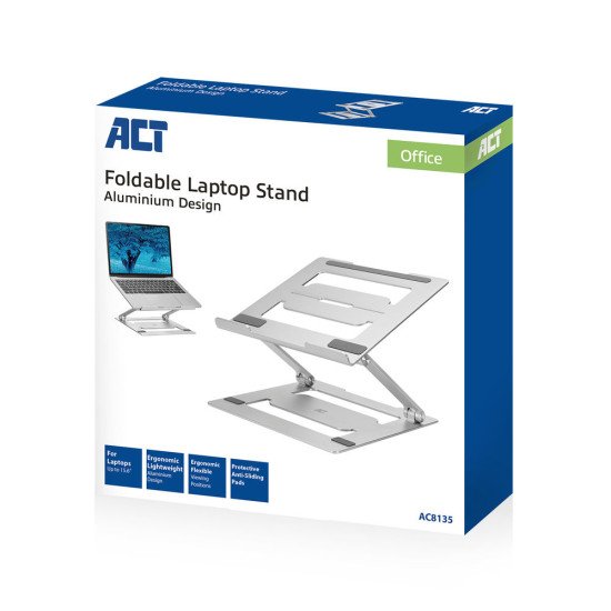 ACT AC8135 Support de livres Supports de Notebook Gris 39,6 cm (15.6")