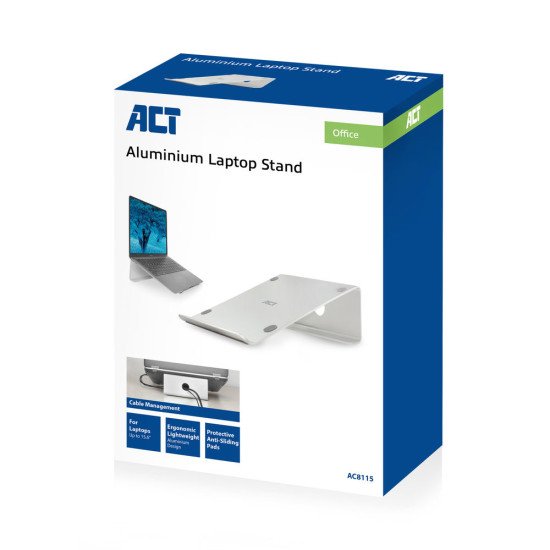 ACT AC8115 Support de livres Supports de Notebook Gris 39,6 cm (15.6")