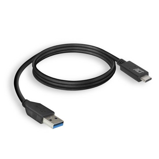 ACT AC7417 câble USB 2 m USB 3.2 Gen 1 (3.1 Gen 1) USB C USB A Noir