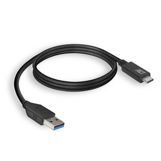 ACT AC7416 câble USB 1 m USB 3.2 Gen 1 (3.1 Gen 1) USB C USB A Noir