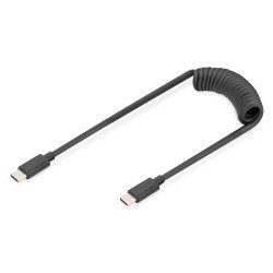 Digitus Câble spiralé USB 2.0 – USB-C vers USB-C Digitus Câble spiralé USB 2.0 – USB-C vers USB-C