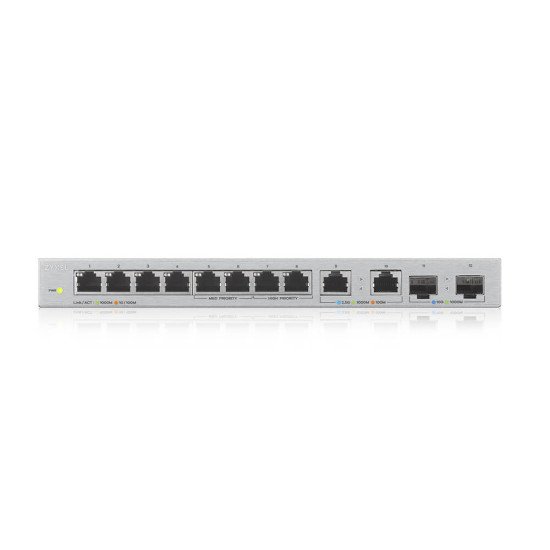 Zyxel XGS1010-12-ZZ0102F commutateur réseau Non-géré Gigabit Ethernet (10/100/1000) Gris