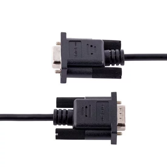 StarTech.com Câble Série RS232 Null Modem de 3m - Cordon DB9 Mâle Femelle - Câble Série Croisé avec Blindage Al-Mylar - Port série COM, Compatible avec les Appareils DTE, Noir, F/M StarTech.com Câble Série RS232 Null Modem de 3m - Cordon DB9 Mâle Femelle - Câble Série Croisé avec Blindage Al-Mylar - Port série COM, Compatible avec les Appareils DTE, Noir, F/M