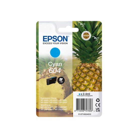 Epson 604 cartouche d'encre 1 pièce(s) Original Rendement standard Cyan Epson 604 cartouche d'encre 1 pièce(s) Original Rendement standard Cyan