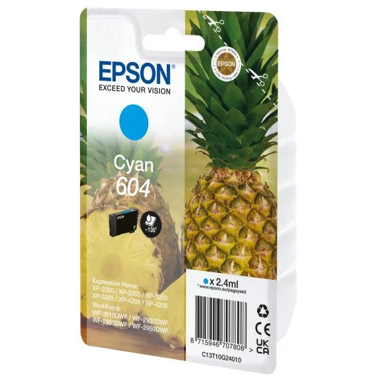 Epson 604 cartouche d'encre 1 pièce(s) Original Rendement standard Cyan Epson 604 cartouche d'encre 1 pièce(s) Original Rendement standard Cyan