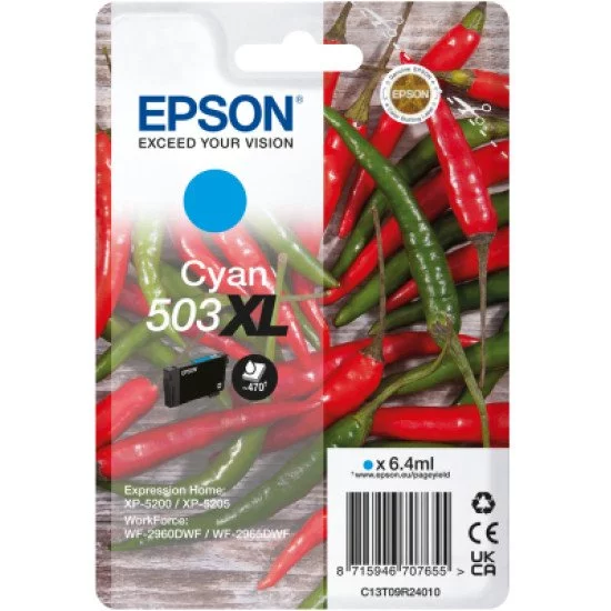 Epson 503XL cartouche d'encre 1 pièce(s) Original Rendement élevé (XL) Cyan Epson 503XL cartouche d'encre 1 pièce(s) Original Rendement élevé (XL) Cyan