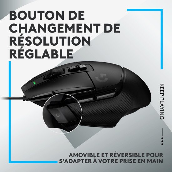 Logitech G G502 X souris Droitier USB Type-A Optique 25600 DPI