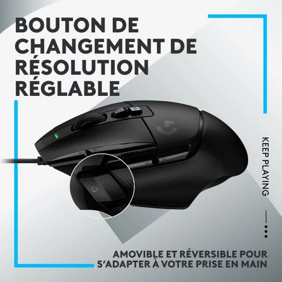 Logitech G G502 X souris Droitier USB Type-A Optique 25600 DPI Logitech G G502 X souris Droitier USB Type-A Optique 25600 DPI
