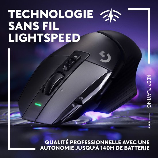 Logitech G G502 X Lightspeed souris Droitier RF sans fil Optique 25600 DPI