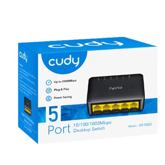 Cudy GS105D commutateur réseau Gigabit Ethernet (10/100/1000) Noir Cudy GS105D commutateur réseau Gigabit Ethernet (10/100/1000) Noir