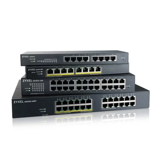 Zyxel GS1915-24E Géré L2 Gigabit Ethernet (10/100/1000) 1U Noir Zyxel GS1915-24E Géré L2 Gigabit Ethernet (10/100/1000) 1U Noir