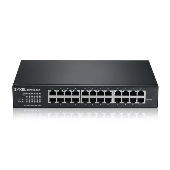 Zyxel GS1915-24E Géré L2 Gigabit Ethernet (10/100/1000) 1U Noir Zyxel GS1915-24E Géré L2 Gigabit Ethernet (10/100/1000) 1U Noir