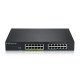 Zyxel GS1915-24EP Géré L2 Gigabit Ethernet (10/100/1000) Connexion Ethernet, supportant l'alimentation via ce port (PoE) 1U Noir