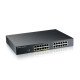 Zyxel GS1915-24EP Géré L2 Gigabit Ethernet (10/100/1000) Connexion Ethernet, supportant l'alimentation via ce port (PoE) 1U Noir