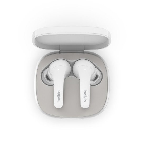 Belkin SOUNDFORM Flow Casque Sans fil Ecouteurs Appels/Musique USB Type-C Bluetooth Blanc