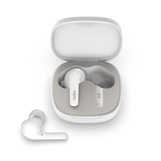 Belkin SOUNDFORM Flow Casque Sans fil Ecouteurs Appels/Musique USB Type-C Bluetooth Blanc