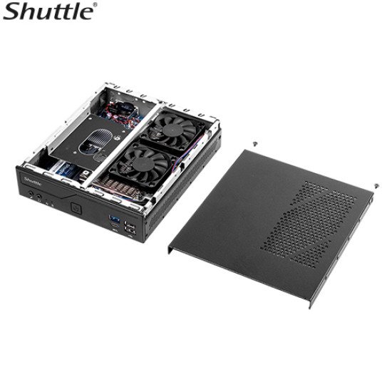 Shuttle DH610S PC/poste de travail Slim PC DDR4-SDRAM HDD+SSD Mini PC Noir