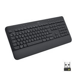 Logitech Signature K650 clavier RF sans fil + Bluetooth QWERTY Espagnole Graphite