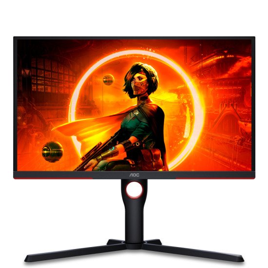 AOC 25G3ZM/BK écran plat de PC 62,2 cm (24.5") 1920 x 1080 pixels Full HD Noir, Rouge