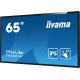 iiyama T6562AS-B1 affichage de messages Écran plat interactif 163,8 cm (64.5") IPS 500 cd/m² 4K Ultra HD Noir Écran tactile Intégré dans le processeur Android 8.0 24/7