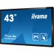 iiyama T4362AS-B1 affichage de messages Écran plat interactif 108 cm (42.5") IPS 500 cd/m² 4K Ultra HD Noir Écran tactile Intégré dans le processeur Android 8.0 24/7