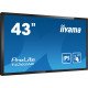 iiyama T4362AS-B1 affichage de messages Écran plat interactif 108 cm (42.5") IPS 500 cd/m² 4K Ultra HD Noir Écran tactile Intégré dans le processeur Android 8.0 24/7