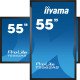 iiyama T5562AS-B1 affichage de messages Écran plat interactif 138,7 cm (54.6") VA 500 cd/m² 4K Ultra HD Noir Écran tactile Intégré dans le processeur Android 8.0 24/7