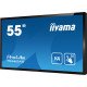 iiyama T5562AS-B1 affichage de messages Écran plat interactif 138,7 cm (54.6") VA 500 cd/m² 4K Ultra HD Noir Écran tactile Intégré dans le processeur Android 8.0 24/7