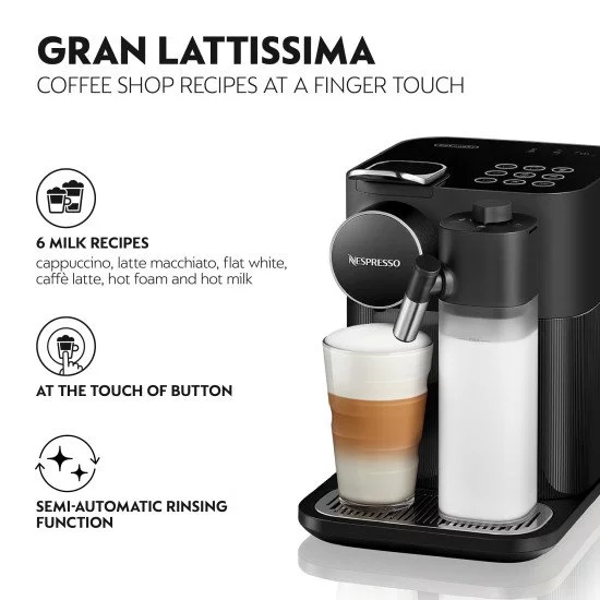 De'Longhi Gran Lattissima EN640.B Semi-automatique Cafetière à dosette 1 L De'Longhi Gran Lattissima EN640.B Semi-automatique Cafetière à dosette 1 L