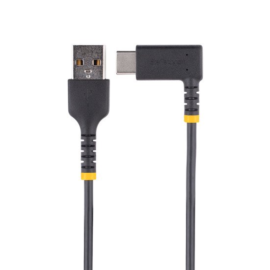 StarTech.com Câble USB A vers USB C de 1m - Câble de Chargement USB C Noir - Fibre Aramide Robuste - Chargeur Rapide USB-C 2.0 - Cordon de Charge - 3A - Câble de Recharge Rapide - Câble Charge Rapide