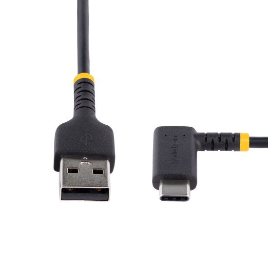 StarTech.com Câble USB A vers USB C de 2m - Câble de Chargement USB C Noir - Fibre Aramide Robuste - Chargeur Rapide USB-C 2.0 - Cordon de Charge - 3A - Câble de Recharge Rapide - Câble Charge Rapide