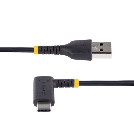 StarTech.com Câble USB A vers USB C de 15cm - Câble de Chargement USB C Noir - Fibre Aramide Robuste - Chargeur Rapide USB-C 2.0 - Cordon de Charge - 3A - Câble de Recharge Rapide - Câble Charge Rapide