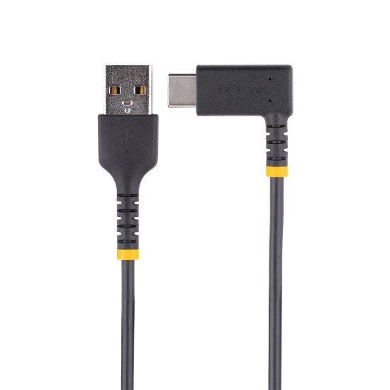 StarTech.com Câble USB A vers USB C de 15cm - Câble de Chargement USB C Noir - Fibre Aramide Robuste - Chargeur Rapide USB-C 2.0 - Cordon de Charge - 3A - Câble de Recharge Rapide - Câble Charge Rapide