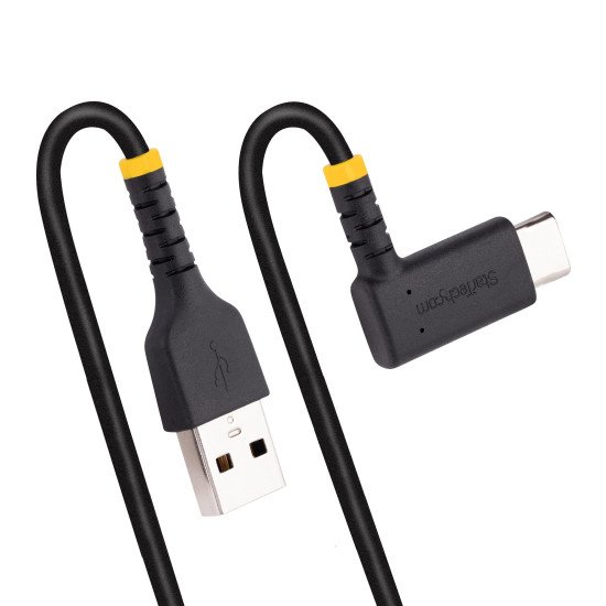 StarTech.com Câble USB A vers USB C de 15cm - Câble de Chargement USB C Noir - Fibre Aramide Robuste - Chargeur Rapide USB-C 2.0 - Cordon de Charge - 3A - Câble de Recharge Rapide - Câble Charge Rapide