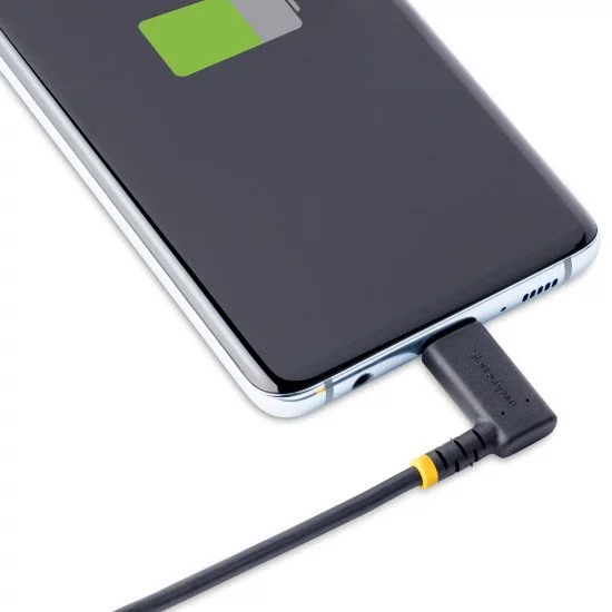 StarTech.com Câble de Charge USB C de 2m - Cordon USB-C, 60W PD 3A - Câble USB C Coudé Noir - Fibre Aramide Robuste - Câble USB 2.0 Type C - Chargeur Rapide USB C StarTech.com Câble de Charge USB C de 2m - Cordon USB-C, 60W PD 3A - Câble USB C Coudé Noir - Fibre Aramide Robuste - Câble USB 2.0 Type C - Chargeur Rapide USB C