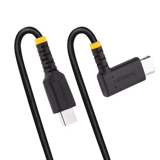 StarTech.com Câble de Charge USB C de 2m - Cordon USB-C, 60W PD 3A - Câble USB C Coudé Noir - Fibre Aramide Robuste - Câble USB 2.0 Type C - Chargeur Rapide USB C StarTech.com Câble de Charge USB C de 2m - Cordon USB-C, 60W PD 3A - Câble USB C Coudé Noir - Fibre Aramide Robuste - Câble USB 2.0 Type C - Chargeur Rapide USB C